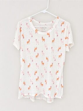 Zoe + Liv Pink Llama T-Shirt Size Large